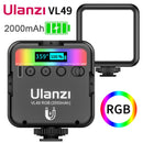 Ulanzi VL49 Mini RGB Video Light Lighting for Photography 2000mAh RGB LED Video Camera Light Vlog Fill Light Live Tiktok