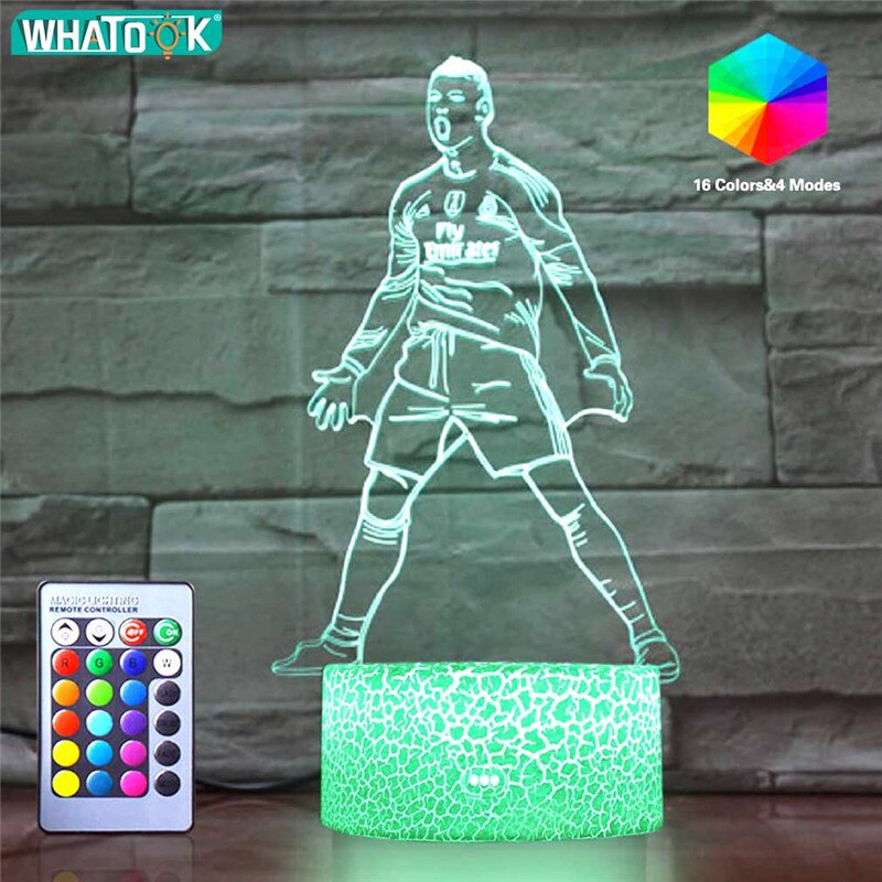 3D Sport Series Night Light LED Table Lamp Remote Sneakers Football Lampe 16 Colors Illusion Luminaria Kids Baby Birthday Gifts