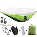 Camping/garden Hammock with Mosquito Net Outdoor Furniture 1-2 Person Portable Hanging Bed Strength Parachute Fabric Sleep Swing