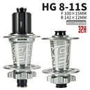 Koozer XM490 Hubs 4 Bearing MTB Mountain Bike Hub Front Rear QR or Thru 28/32/36 Holes Disc Brake Bicycle Hub 8 9 10 11 12Speed