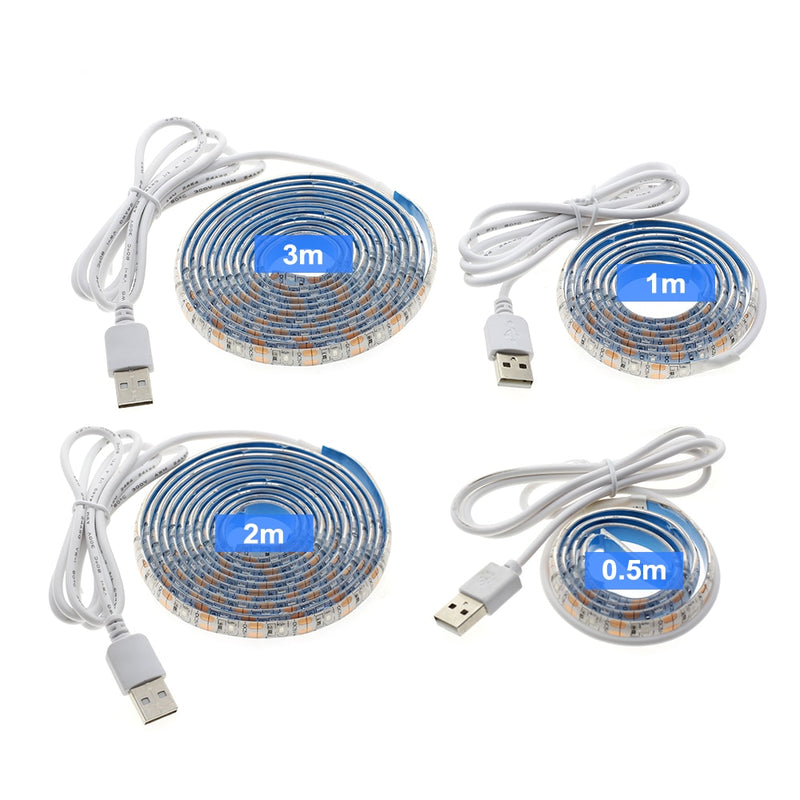 UV-LED-Lichtstreifen 5 V DC 2835 0,5 m, 1 m, 2 m, wasserdichtes lila Band, USB-Seilband für DJ-Fluoreszenz
