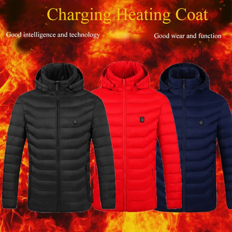 Chaquetas de calefacción de carga al aire libre de invierno de 4 áreas, chaquetas térmicas de temperatura, chaleco térmico deportivo cálido para hombres y mujeres con USB