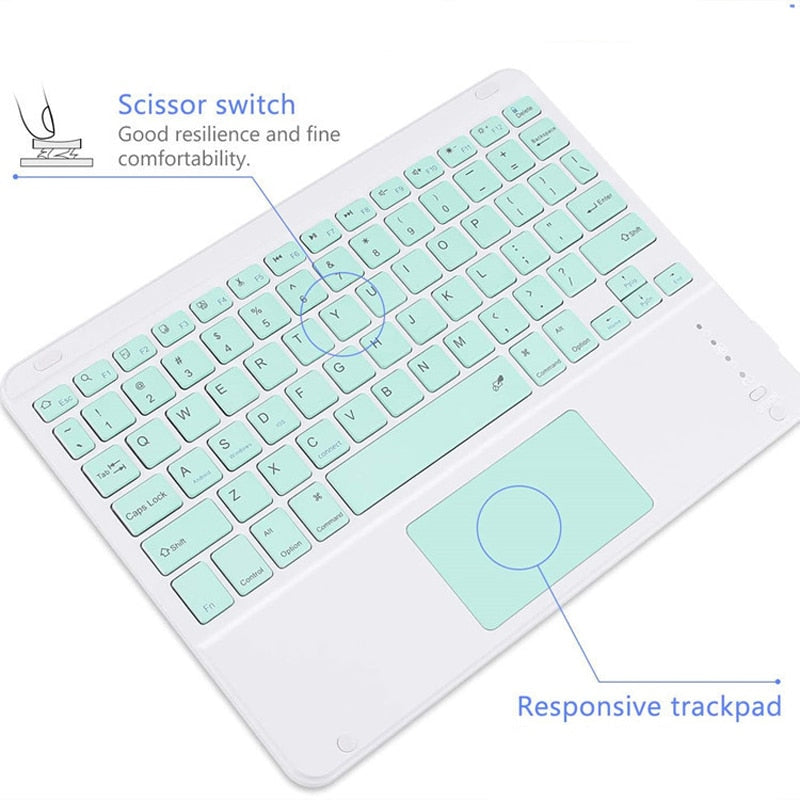 Bluetooth-compatible Keyboard For Android Windows System Tablet Laptop Wireless With Touchpad For ipad Huawei Lenovo Sansumg Tab