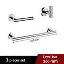 Shining Mirror Bathroom Hardware Set Round Towel Bar Toilet Paper Holder Towel Ring Robe Hook Stainless Steel DIY