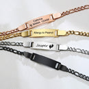 Vnox Anti Allergy Stainless Steel Bracelets for Baby Babi Customize Name Birth ID Bar Personalized Girls Boys Child Unique Gift