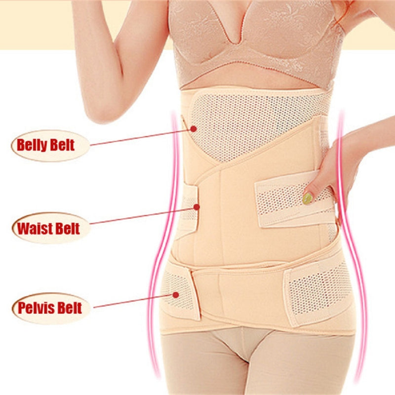 3in1 Postpartum Gürtel Body Recovery Shapewear 3in1 Bauch/Bauch/Becken Taillentrainer Korsett Bauchbänder Unterstützung