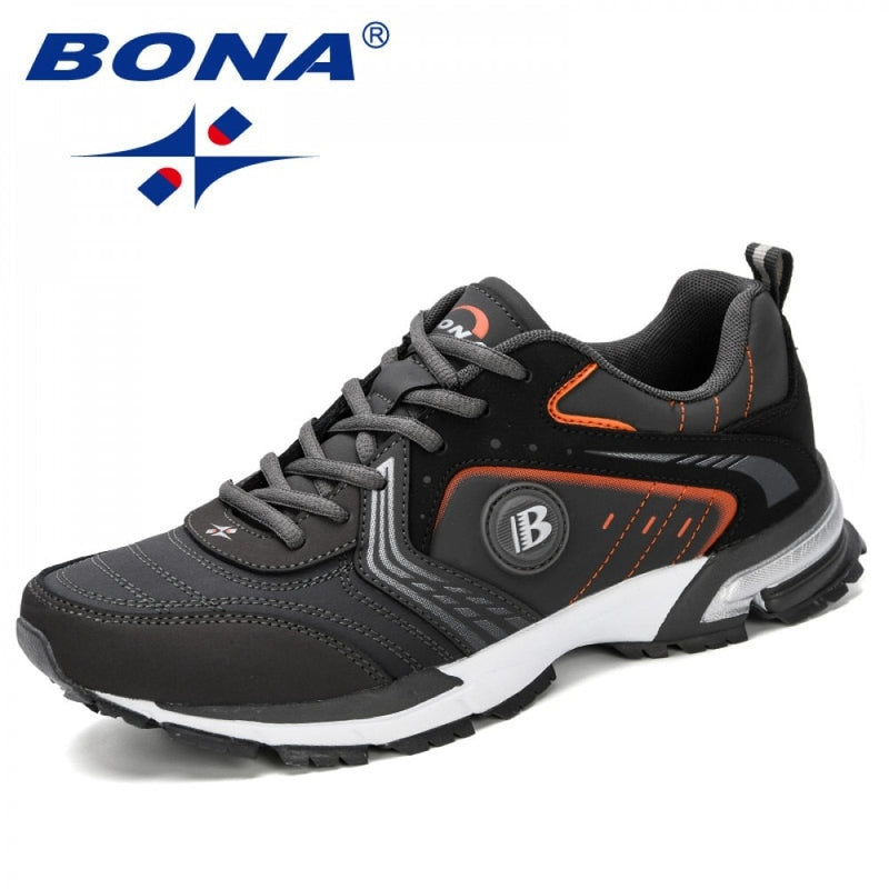 BONA, zapatillas para correr para hombre, zapatillas transpirables ligeras a la moda para exteriores, zapatillas deportivas con cordones para hombre, zapatillas para caminar y trotar, cómodas para hombre