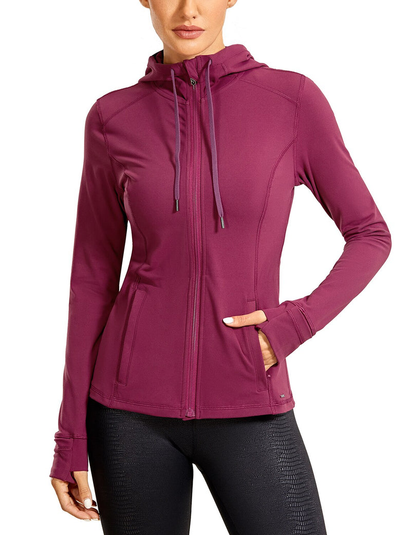 Ropa deportiva Chaqueta deportiva para mujer Chaqueta con capucha y cremallera completa cepillada mate para mujer Abrigos Ropa de abrigo Chaquetas deportivas con capucha para entrenamiento Bolsillos