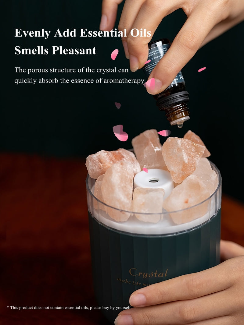 Portable Crystal Aromatherapy Humidifier USB Wireless Aroma Essential Oil Diffuser Air Humidificador with Atmosphere Lamp Home