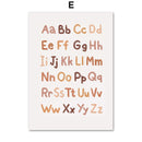 Sunshine Love Number Letter ABC Wall Art Canvas Painting Nordic Posters And Prints Wall Pictures For Kids Room Bedroom Decor