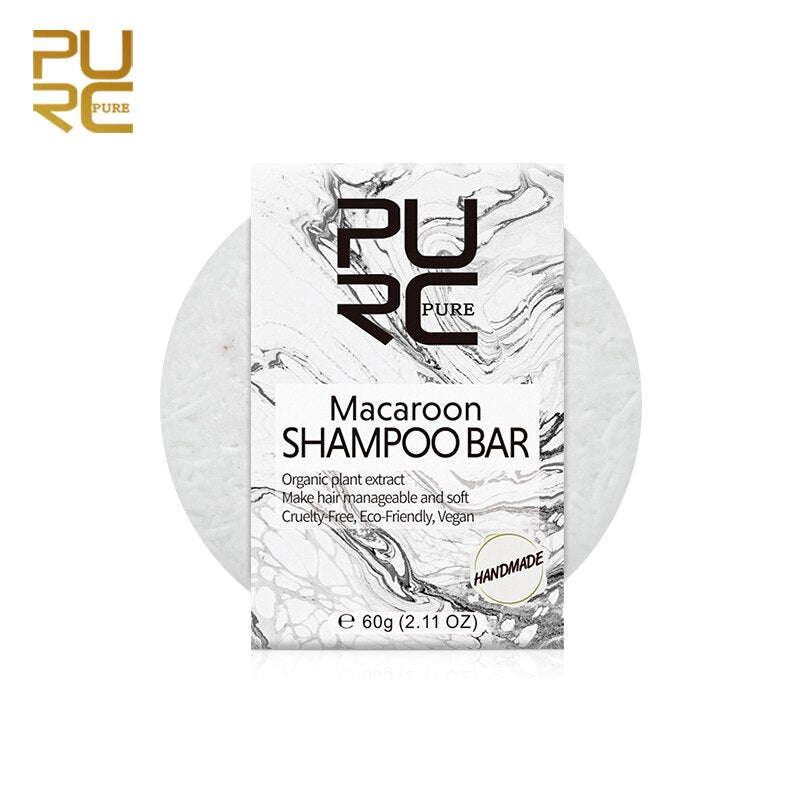 PURC 7 Types Shampoo Soap Gentle Mild Cleaning and Promotes Healthy Organic Plant Extract Hair Shampoo Bar
