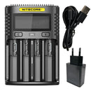 100% Original Nitecore UM4 UM2 USB QC Battery Charger Intelligent Circuitry Global Insurance li-ion AA AAA 18650 21700 26650
