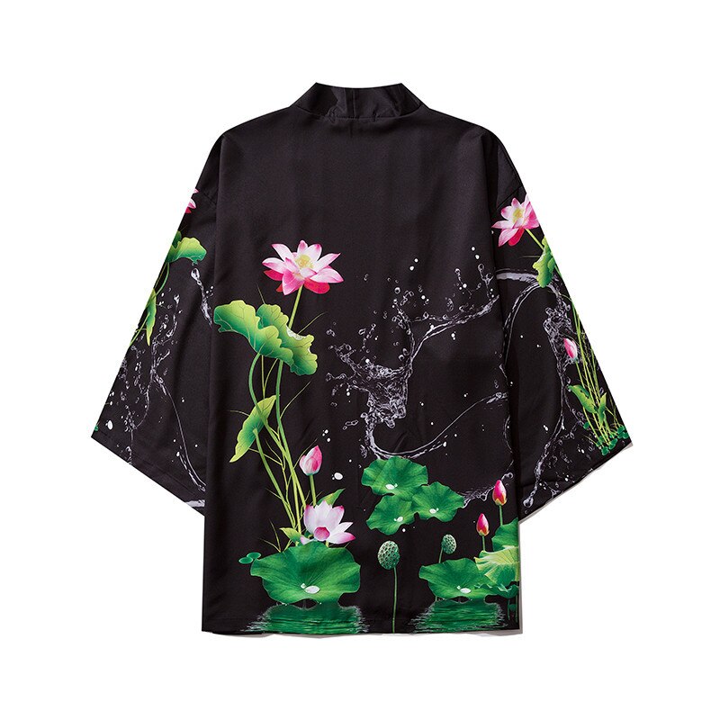 Primavera otoño japonés tradicional Haori Samurai Oriental Yukata ropa кимоно японский стиль ropa de calle diaria de alta calidad