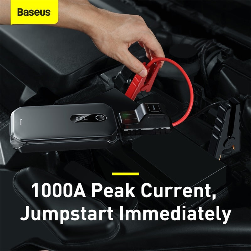 Baseus Portable Car Jump Starter Device Power Bank Emergency 12000mAh High Power 12V Car Battery Booster Auto Starting Device