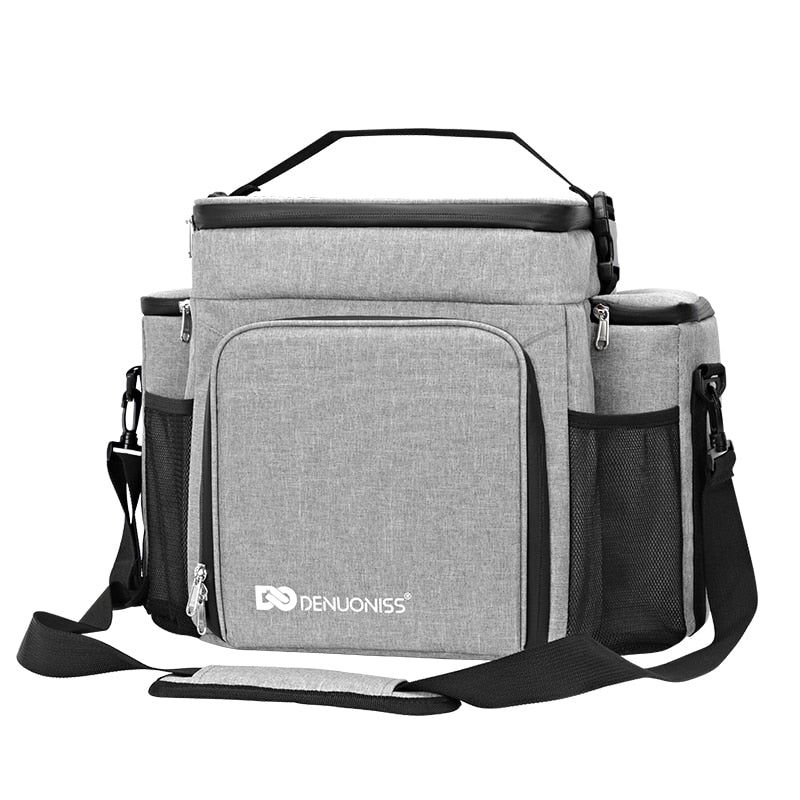 DENUONISS Newest Design Fitness Lunch Bag Adult Men/Women Insulated Bag Portable Shoulder Picnic Thermal Fruit Bag For Work