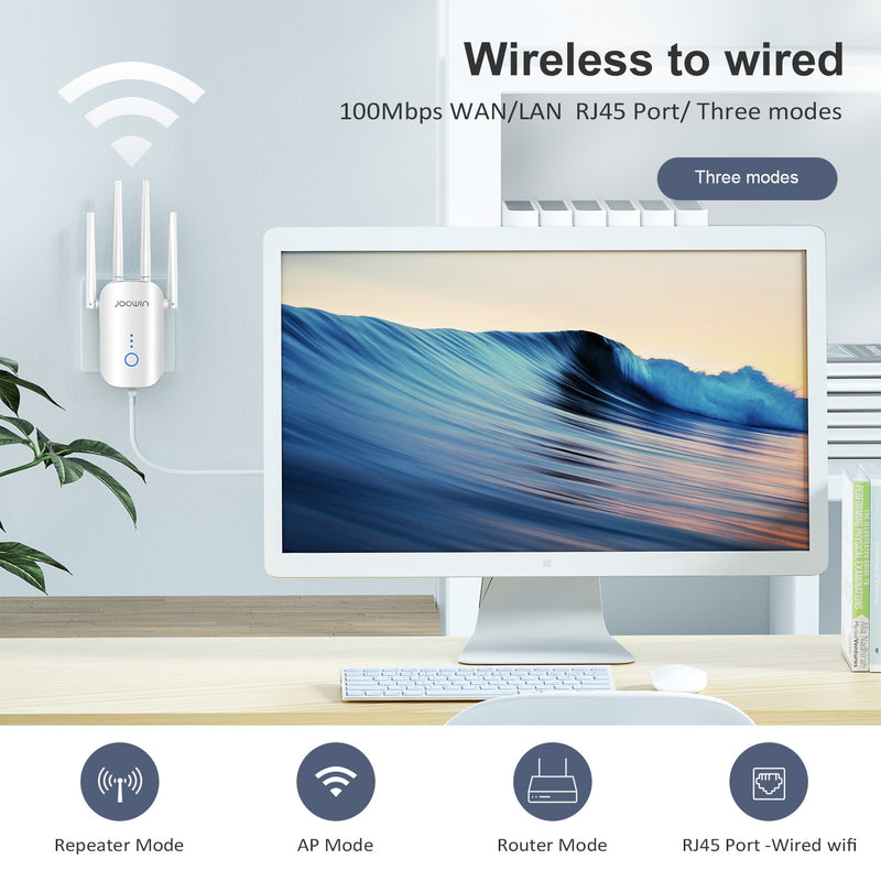 1200Mbps Dual Band 2.4G&amp;5GHz Wireless Extender 802.11ac Wifi Repeater Powerful Wi-Fi Router Long Range Wlan WiFi Amplifier