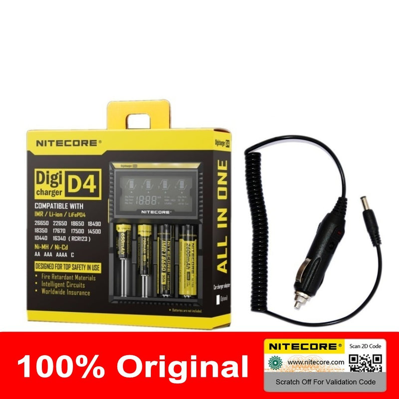 Nitecore D4 D2 I4 I2 Digicharger LCD Intelligente Schaltung Globales Batterieladegerät 18650