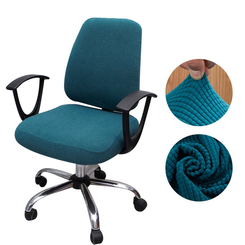 Funda gruesa para silla de ordenador de oficina, funda de asiento dividida de LICRA, funda Universal para sillón antipolvo de oficina