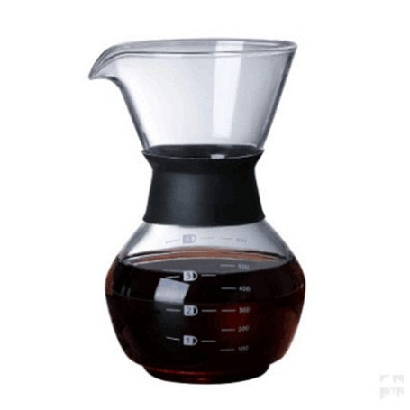 1 STÜCK 1000 ml Glas Kaffeekanne Dripper Moka Teekocher Kaffeemaschine Barista Werkzeuge Espresso Manueller Wasserkocher Teekanne mit Edelstahl