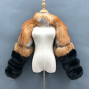 Fur Sleeve Women Fashion Luxury Real Fox Fur Coat Single Sleeve New Arrival