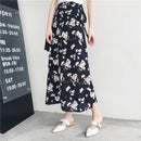 2021 Bohemian High Waist Floral Print Summer Skirts Womens Boho Asymmetrical Chiffon Skirt Maxi Long Skirts For Women