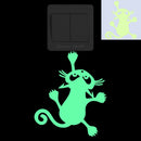 Glow in the Dark Katze Aufkleber Kinderzimmer leuchtende Aufkleber Home Decor Cartoon Wandaufkleber Auto Telefon Badezimmer Toilette Dekoration