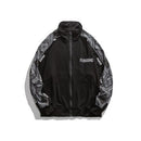 Chaqueta de calle alta para hombre, chaqueta cortavientos reflectante con estampado de letras de anacardo, primavera 2021, chaqueta Bomber de retales para hombre, parejas