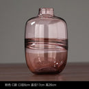 Creative Blue Hydroponic Dried Flower Arrangement Vase Ornament Living Room Bedroom Modern Dining Table Flower Glass Vase Crafts