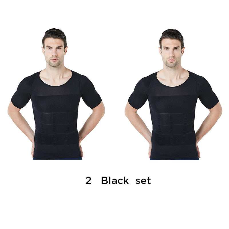 2021 Herren Shapewear Cooling T-Shirt Compression Body Shaper