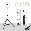 Dimmable Ring Light Selfie LED Round Lamps USB With Phone Holder 1.6M Tripod Stand For Tiktok Video Light Makeup Photography Set