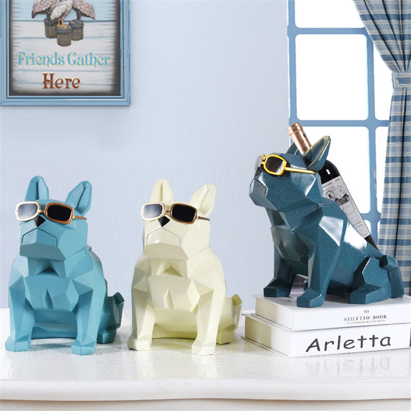 Modern simplicity french bulldog wine rack wine holder decorations home decorations  holder Creative home furnishings party gift