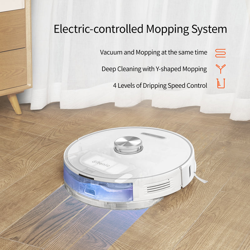 Ultenic T10 Roboter-Staubsauger LDS-Navigation, 3 kPa Saugleistung, 200 Minuten Laufzeit, automatische Aufladung und 4,3 l Staubkapazität, intelligentes Haushaltsgerät