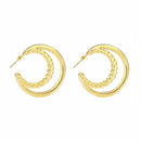 Slovecabin 925 Sterling Silver Luxury Hoop Piercing Boucle Doreille Femme Gold Round Circle Fashion Earrings for Women Jewerly