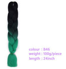 Black Star Hair Ombre Jumbo Extensiones de cabello trenzado Trenzas retorcidas de 24 pulgadas Fibra de cabello sintético para trenzado retorcido para mujeres