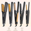 Professioneller Haarglätter Lockenwickler Titan-Keramik-Heizplatte Glätteisen Haarstyling Lockenstab Haarglättung