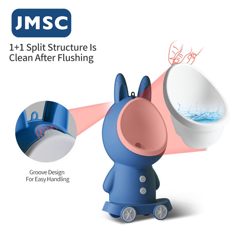 JMSC Rabbit Baby Potty Toilet Stand Vertical Urinal Kids Training Boy Pee Bathroom Wall-Mounted Travel Toddler Split Portable