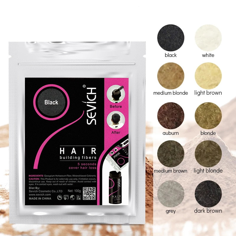 Sevich 500g Hair Building Fiber Refill Hair Thinning Thickening Hair Growth Fiber Keratin Fiber For Hair Anti Hair Loss Products