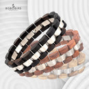 Bobo Bird Wooden Men Bracelet for Women Jewelry 2020 Stainless Steel Bracelet Handmade Couple Bracelets Lovers Homme Gift
