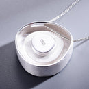 Lotus Fun Real 925 Sterling Silver Minimalism Style Fine Jewelry Geometric Near Round Design  Epoxy Pendant without Necklace
