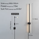 Modern Wall Lights For Living Room Bedroom Bedside LED Sconce Black Lamp Aisle Lighting Decoration Luminaria AC96V-260V Lamparas