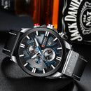 Reloj cronógrafo de moda CURREN, reloj de cuero para hombre, relojes deportivos informales para hombre, reloj de pulsera de cuarzo, reloj Masculino