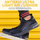 Zapatos de trabajo, botas con punta de acero transpirables huecas, zapatos de trabajo de seguridad ligeros, antideslizantes para hombres y mujeres, zapatillas de trabajo para hombres