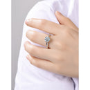 Klassischer Moissanit-Ring aus 925er Sterlingsilber, 1 Karat, IJ-Farbe, Lab-Diamant-Schmuck, einfacher Stil, Jahrestagsring