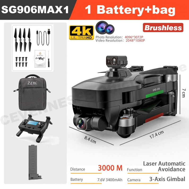 NEU SG906 MAX2/SG906 Max Drone 4K Professionelle HD Kamera Laser Hindernisvermeidung 3-Achsen Gimbal 5G WiFi Dron FPV RC Quadrocopter