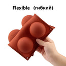 Molde de esfera de Chocolate, molde de media bola, forma de hemisferio, pastel de Chocolate de silicona, Mousse, postre, repostería, utensilios para hornear