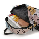 Mini mochila de moda Deanfun, mochila escolar colorida con estampado de cara de línea abstracta, bolso de hombro elegante para mujer, MNSB-31