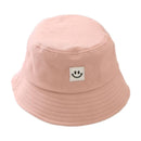 2020 New Smile Face Labeled Children Bucket Hats All Matched Simple Style Caps Kids Bob Hat Summer Fashion Sun Hat