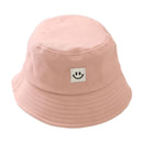 2020 New Smile Face Labeled Children Bucket Hats All Matched Simple Style Caps Kids Bob Hat Summer Fashion Sun Hat