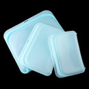 3pcs/Pack Silicone Reusable Food Storage Bags Airtight Ziplock Sandwich Snack Bags Microwave Dishwasher Freezer Safe Fresh Bags