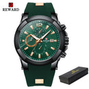REWARD Watch Men Silicone Big Dial Waterproof Watches Men Sport Quartz Wristwatch Chronograph Top Luxury Brand Relogio Masculino